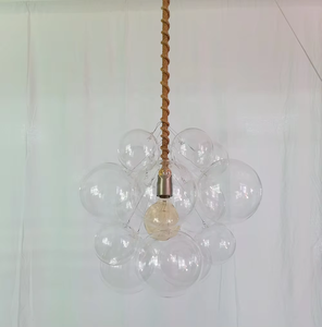 Lámpara colgante de cristal nórdico de burbuja orgánica, apartamento, sala de estar, globo, restaurante, personalidad, candelabro colgante de círculo LED - Product Image 4