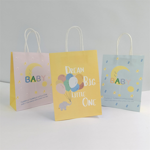 KUAIMA 22*11*27cm sacs de fête en papier épais pour enfants cadeau d'<span class=keywords><strong>anniversaire</strong></span> Goodie fourre-tout avec poignée petit emballage en papier pour bébé douche - Product Image 4