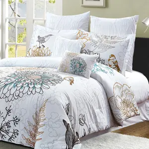 Parure de lit en microfibre, ensemble de literie confortable de luxe grande taille, 7 pièces, collection, vente en gros