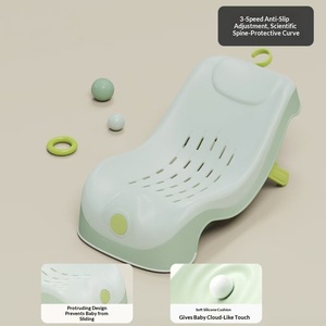 Support de bain <span class=keywords><strong>pour</strong></span> bébé en plastique, avec fonction assise et allongée, <span class=keywords><strong>pour</strong></span> nouveau-né, avec tapis antidérapant et <span class=keywords><strong>filet</strong></span> de bain - Product Image 6