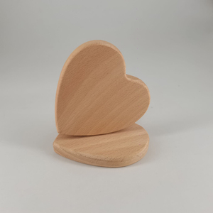 Doğal kayın ahşap kalp kesikler çocuklar ahşap oyuncak aşk kalp - Product Image 4