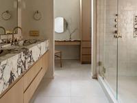 Comptoirs en marbre naturel Calacatta Viola SH STONE, dessus de table de toilette polis, vasque double en marbre pour salle de bain