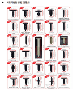 प्लास्टिक रिवेट टाई माउंट नायलॉन माउंट कार सहायक उपकरण स्वचालन भागों को धक्का देता है - Product Image 3