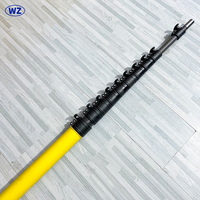 Kit de poteau télescopique en fibre de carbone 24T alimenté en eau 55 pieds pour le nettoyage et le lavage des fenêtres ou des panneaux solaires Outils de nettoyage de qualité supérieure