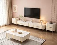 Moderno Soporte de TV Multiusos de Madera Maciza Resistente con Almacenamiento para Muebles de Sala de Estar, Diseño de Montaje en Suelo para Televisores de 65 Pulgadas o Más