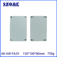 Boîte de jonction étanche de petite taille SZOMK 150x100x80mm, boîte électrique extérieure, boîtier en aluminium moulé sous pression, IP65, fournisseur d'équipements électriques