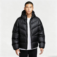 Hochwertige Herren-Daunenjacke mit Kapuze, Warm und Windabweisend