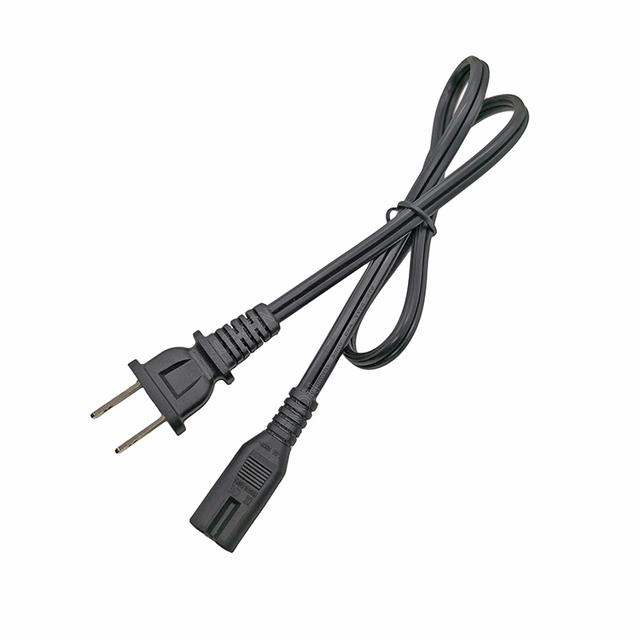Home Appliance SPT-2 18AWG USA Standard 2Pin Plug to C7 AC Power Cable Cord