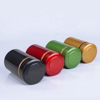 Boîte de Rangement à Thé en Métal, de Forme Ronde, Bocal Scellé, Boîte en Fer Blanc pour Café et Thé, Récipient Vide en Étain, Idéale pour Cadeau