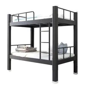 Hot Sale Steel Apartment Bunk Beds Double Decker Metal Bed Design Loft Metal Based Bed