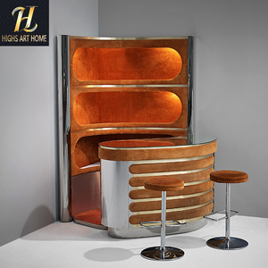 Meuble de <span class=keywords><strong>bar</strong></span> <span class=keywords><strong>d</strong></span>'<span class=keywords><strong>angle</strong></span> de luxe haut de gamme de designer italien pour villa, maison, salon rétro, avec rangement - Product Image 5