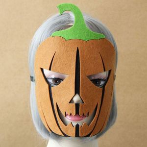 Masques de fête d'Halloween personnalisés pour enfants et adultes, masques de citrouille en feutre faits à la main, vente en gros - Product Image 1