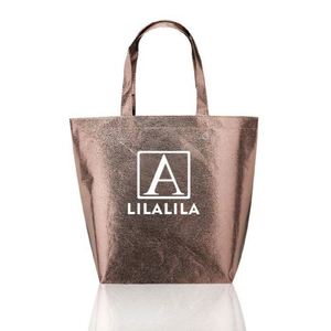 Wholesale Eco Laminated Non Woven Fabric Tote Shopping Custom <b>Printed</b> Reusable Metallic Non Woven Bag Custom logo - Product Image 6