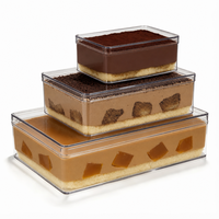 Bols à dessert en plastique PS transparent avec couvercles en dôme, qualité alimentaire, sans BPA, anti-fuite, pour parfaits, vente en gros