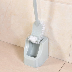 ชุดแปรงขัดห้องน้ำพร้อมฐาน ด้ามยาว ดีไซน์โค้ง ทนทาน ติดตั้งบนพื้น สำหรับทำความสะอาดห้องน้ำ สีนอร์ดิก วัสดุพลาสติก - Product Image 4