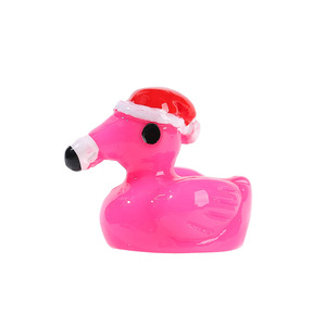 Mini patitos de goma con gorros de Papá Noel, decoraciones navideñas coloridas para exhibición festiva - Product Image 5