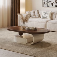 Table basse en bois massif crème moderne Offre Spéciale conception simple pour petit salon d'hôtel à la maison