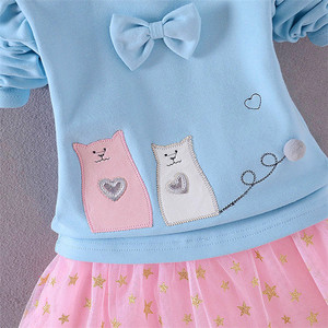 Ensemble robe Abaya à sequins pour petites filles, haut de compression, jupes courtes pour enfants, leggings grande taille, achat en ligne à Taïwan - Product Image 4