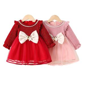 Venta al por mayor 1644 Vestido <span class=keywords><strong>de</strong></span> Otoño Invierno para niños Falda <span class=keywords><strong>de</strong></span> princesa <span class=keywords><strong>de</strong></span> empalme <span class=keywords><strong>de</strong></span> malla <span class=keywords><strong>de</strong></span> terciopelo grueso para <span class=keywords><strong>niñas</strong></span> con decoración <span class=keywords><strong>de</strong></span> encaje Estilo dulce - Product Image 5