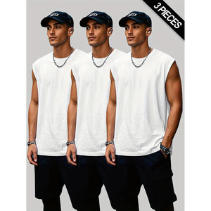 Débardeurs sans manches en coton respirant de haute qualité pour hommes chemises d'entraînement athlétiques en vrac débardeur pour hommes - Product Image 6