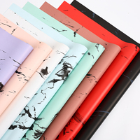 Papier d'emballage pour bouquet de fleurs en marbre couleur or double face de luxe, imperméable, pour emballage floral, emballage cadeau, fournitures pour fleuristes