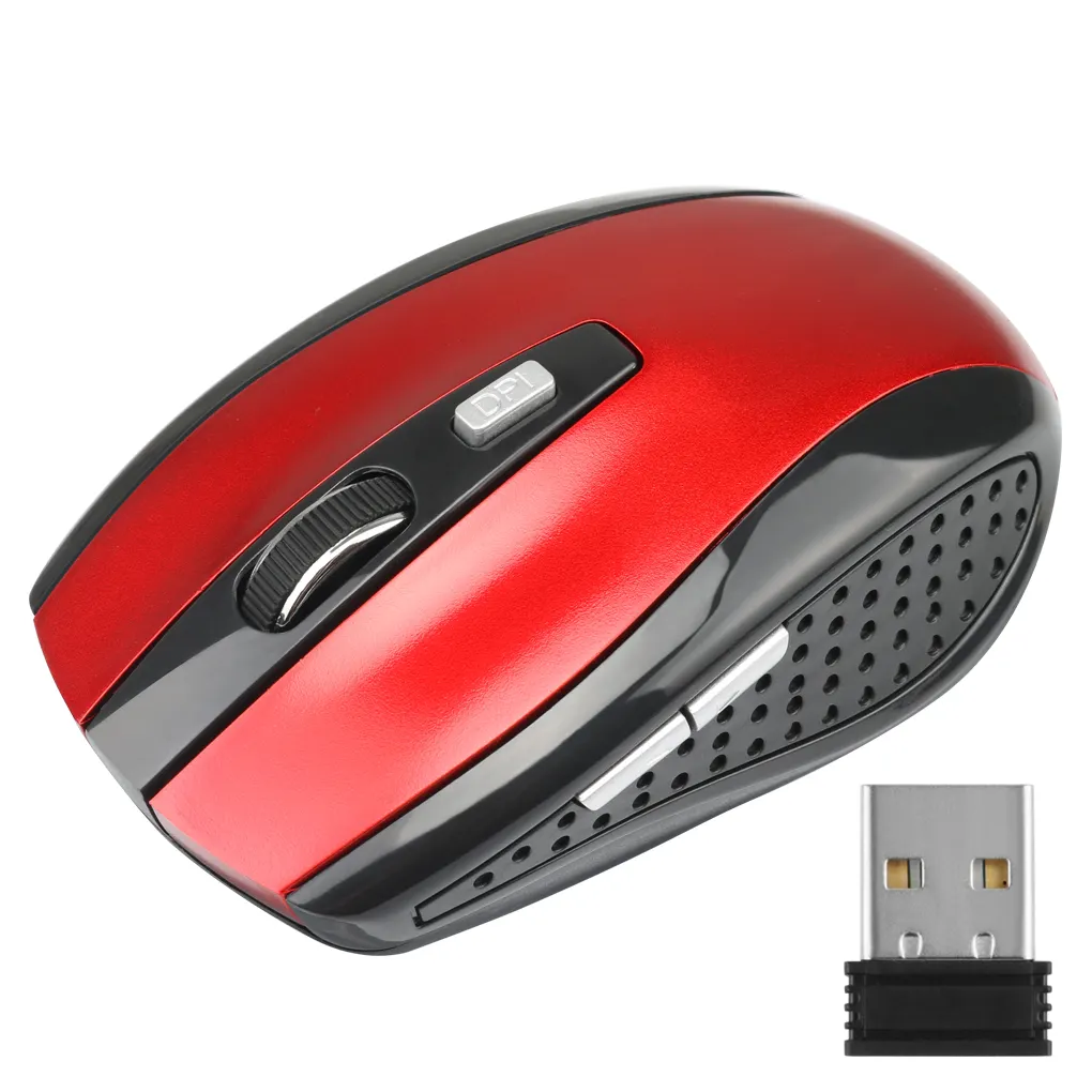 2.4Ghz Draadloze Muis Verstelbare Dpi Muis 6 Knoppen Optical Gaming Mouse Gamer Draadloze Muizen Met Usb-ontvanger Voor Computer pc