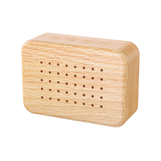2026 Newest Beech Wood Bird Sound Speaker with Radar Sensor Touch Control 9 Melodies Long Playback for Home&Bathroom