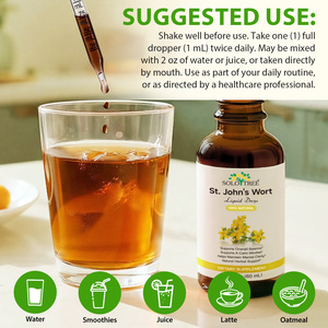 SOLOTREE 60ml Natural Vegan <strong>St</strong> <strong>Johns</strong> <strong>Wort</strong> Tincture Mood Support Relaxing <strong>St</strong>. <strong>John's</strong> <strong>Wort</strong> Liquid Drops Supplement For Men &amp; Women - Product Image 5