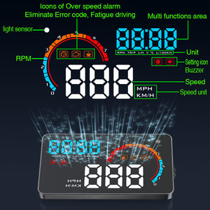 D2000 OBD2 <span class=keywords><strong>HUD</strong></span> intelligent universel, <span class=keywords><strong>mini</strong></span> projecteur de tableau de bord de voiture de 4 pouces, affichage numérique du compteur de vitesse sur le pare-brise avec partage d'écran - Product Image 6