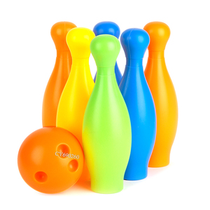 Juego de bolas de Bolos de plástico de 7 piezas al por mayor, juego deportivo de bolos <span class=keywords><strong>para</strong></span> interior y exterior <span class=keywords><strong>para</strong></span> niños - Product Image 1