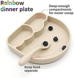 Ensemble d'alimentation pour bébé en silicone avec bavoirs à motifs, style classique, qualité alimentaire, plus de 20 couleurs, assiette et tasse à paille pour enfants, étanche, OEM - Product Image 3