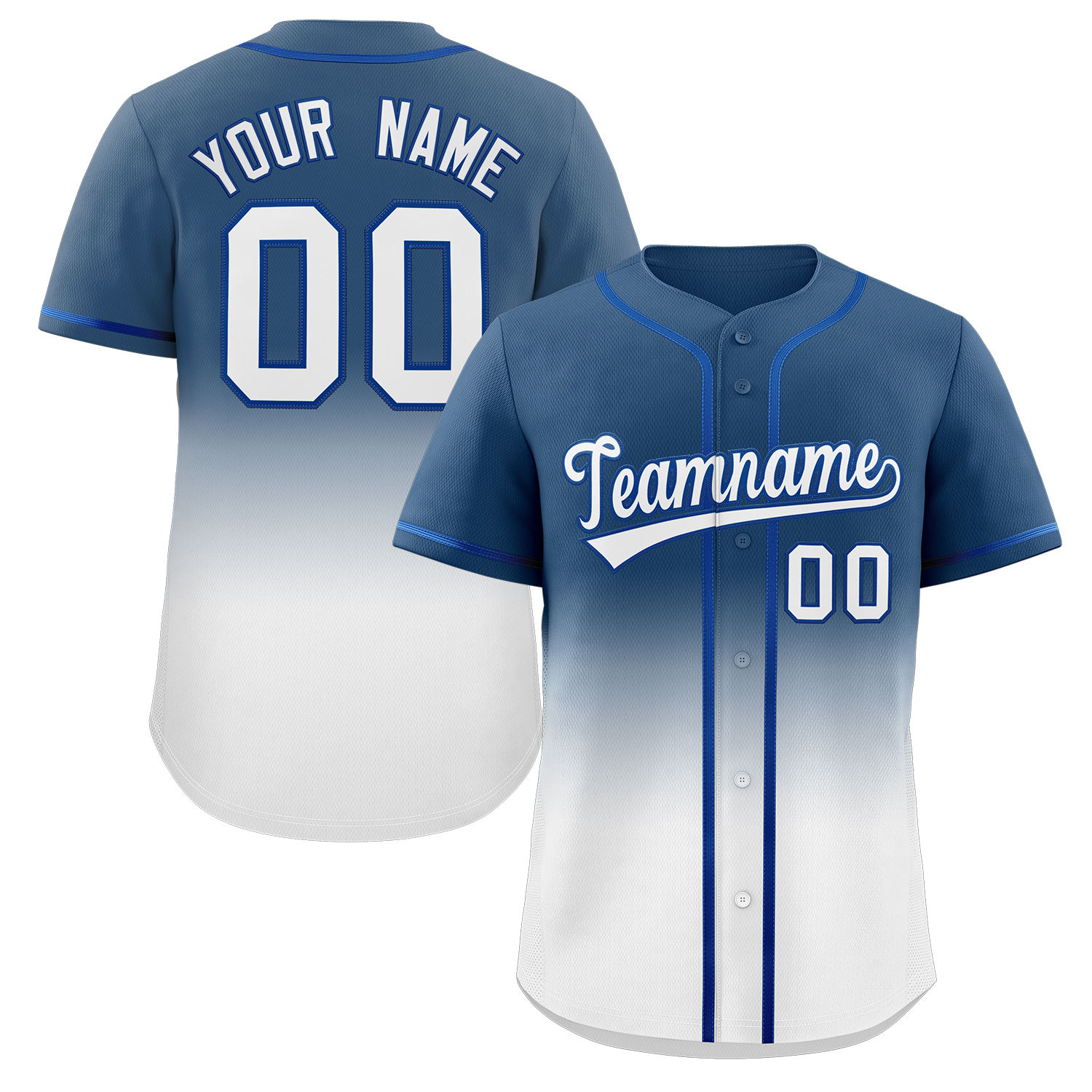 Custom Gradient Style Digital Printed Baseball Jersey Breathable