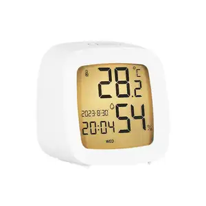 Durable In Use Multifunctional Mini Digital Smart Office Table Desk Alarm Clock with Temperature and Humidity