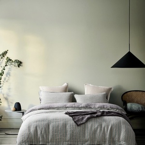 French 100% Pure Linen <b>Bedding</b> <b>Set</b> Flax Linen Duvet Cover Bedsheet Luxury Solid Color <b>Stripe</b> Wholesale Customization - Product Image 4