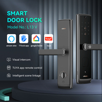 LEELEN Serrure de porte coulissante sans clé Serrure de porte intelligente tactile à télécommande pour porte d'entrée