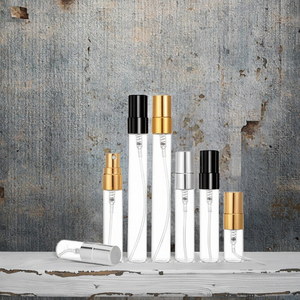 IPanda Factory Price Wholesale Clear Cheap 2ml 3ml <b>5ml</b> 10ml Mini Refillable <b>Perfume</b> Glass <b>Bottles</b> Gold-Stamping Pump Sprayer - Product Image 3