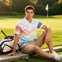 Fabricante de Polos de Golf Personalizados con Elasticidad en 4 Direcciones, Polo de Golf OEM que Absorbe la Humedad, Camisetas de Golf con Texto y Logotipo