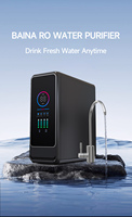 Machine à eau pure à osmose inverse RO 800G à haut débit, avec filtre à eau du robinet domestique en laiton pur, pour eau potable directe