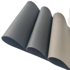 Anti-scratch ayakkabı malzemesi Nappa nokta desen sentetik PU mikrofiber deri araba