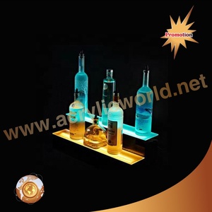 ชั้นวางไวน์อะคริลิคแบบมีไฟ LED สำหรับร้านค้าปลีกและบาร์โชว์ขวด - Product Image 3