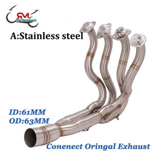 Tubo de enlace medio, Conector de Escape intermedio para <span class=keywords><strong>Kawasaki</strong></span> <span class=keywords><strong>ZX6R</strong></span>, ZX636, años <span class=keywords><strong>2009</strong></span> a 2021 - Product Image 6