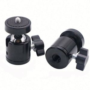 Adaptateur de griffe porte-accessoire noir Usa Mairun Mini rotule à rotule avec rotation à 360 degrés et vis 1/4 pouce pour appareil photo reflex numérique, téléphone, monopode en alliage d'aluminium - Product Image 3