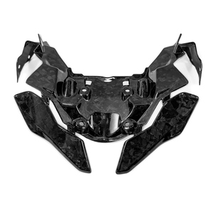 Accessoires de moto <span class=keywords><strong>Scorpion</strong></span> Mouth en fibre de <span class=keywords><strong>carbone</strong></span> 3K Twill Noir brillant Compatible avec les modèles BMW S1000xr - Product Image 1