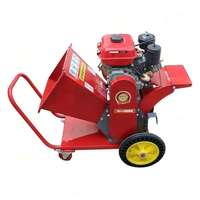 Picadora de Alimento para Animales Móvil 0.4-1T/H - Cortadora de Césped Eléctrica o Diésel Opcional, Trituradora de Paja de 8HP con Motor Diésel para Pequeñas y Medianas Empresas Agrícolas