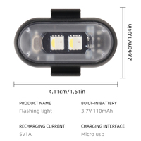 Lampe stroboscopique pour moto, recharge USB, 7 couleurs, lampe flash d'avertissement LED sans fil, lampe stroboscopique pour voiture, vélo, moteur