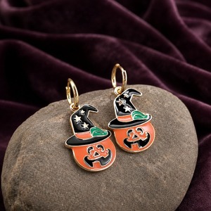 Orecchini gotici a tema Halloween, orecchini a forma di teschio e zucca per feste in maschera - Product Image 1