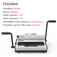 Relieuse manuelle RAYSON TD25B40 A3A4, spirale en fil métallique, A5A6, petite machine de reliure de calendrier, double reliure de livre