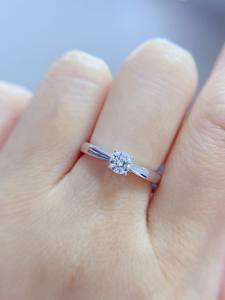 ขายส่งแหวนเพชรธรรมชาติ DE <span class=keywords><strong>VVS</strong></span> 0.3CT แต่งงานหมั้นแหวนหรูหราสต็อกลูกอมเพชรจริง14พันแหวนทองจริง - Product Image 6