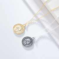 Collares de Plata de Ley 925 con Moneda Redonda Retro de la Confederación Helvética de Suiza de 1988