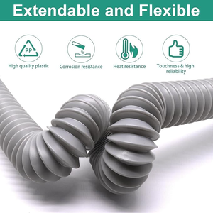 Tuyau de vidange flexible en plastique durable et moderne, anti-odeur, pour salle de bain, hôtel, évacuation des eaux usées - Product Image 3